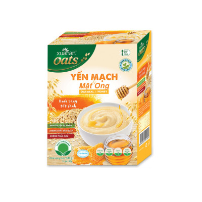 Combo 11 Hộp Yến Mạch Và Mật Ong Xuân An 384G  {32g*12 gói}