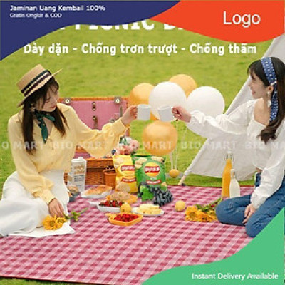 Thảm Dã Ngoại Picnic Hoạ Tiết Caro, Gấp Gọn Agnite - Thảm Cắm Trại, Đi Du Lịch, Đi Phượt, Chụp Ảnh