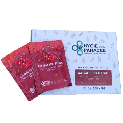 Cà Gai Leo - Trà thảo dược hòa tan Hygie&Panacee hộp 24 gói 24 lần pha - Hỗ trợ thải độc Gan, suy giảm chức năng Gan