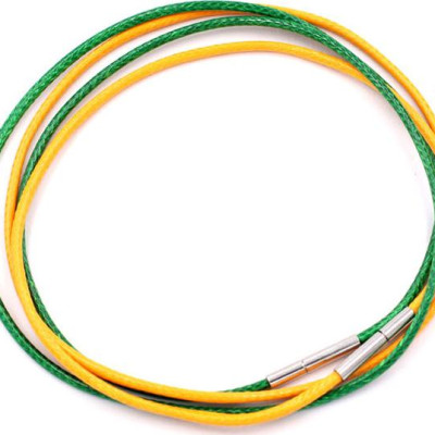 Combo 2 sợi dây vòng cổ cao su - xanh lá + vàng DCSXLV1