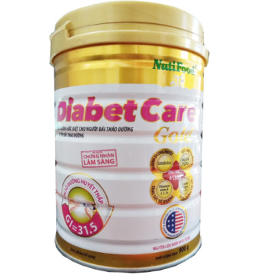 Sữa cho người bị bệnh tiểu đường, đái tháo đường: Nutifood DiabetCare Gold 900 Gr