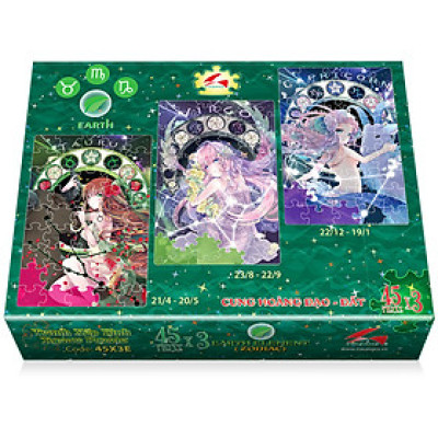 Xếp hình Tia Sáng Cung hoàng đạo đất 45x3E (45 Mảnh Ghép x 3 hình)