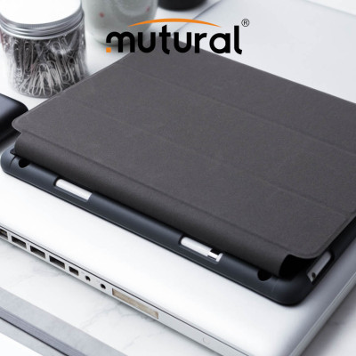Bao da Ipad Air 10.5 inch 2019 (New) Hiệu Mutural Có Khe Để Bút Cảm Ứng - Đen - Hàng nhập khẩu