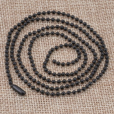 Dây chuyền bi màu đen inox cao cấp không đen DC166