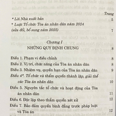  Luật Tổ Chức Toà Án Nhân Dân Năm 2024 ( Sửa Đổi, Bổ Sung Năm 2025)