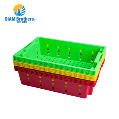 Khay nhựa chữ nhật trồng rau/đựng đồ/ đựng cá siêu bền Siam Brothers - Đỏ