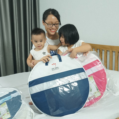 Mùng Chụp Màn Chụp Tự Bung Đỉnh Rộng Cao Cấp 1m6x2m có viền chân - Mộc Miên ( có 2 Cửa)