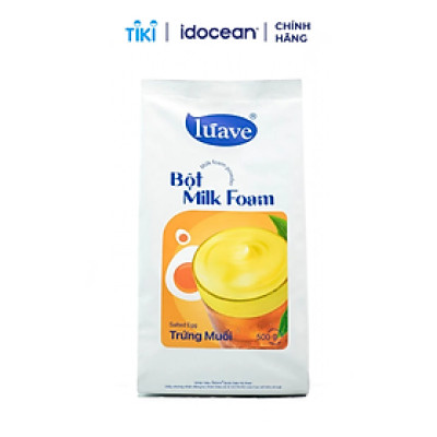 (Date T9/2025) Bột Milk Foam Trứng Muối LÚAVE 0.5KG - Chính Hãng