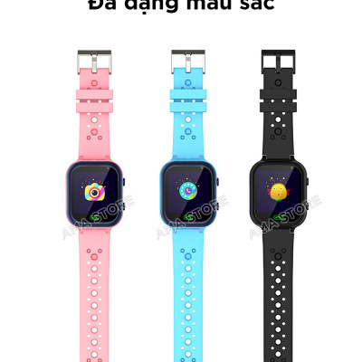 Đồng hồ Thông minh Trẻ em Model Q15 lắp SIM nghe gọi 2 chiều 3 màu Xanh Hồng Đen Hàng chính hãng