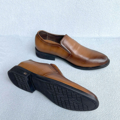 Giày Tây Nam Da Bò Không Dây Trường Hải 2 Màu Nâu, Đen GT304