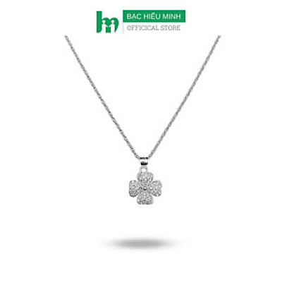 Dây Chuyền Bạc 925 Cỏ 4 Lá Xoay Vòng Bạc Hiểu Minh DMD542