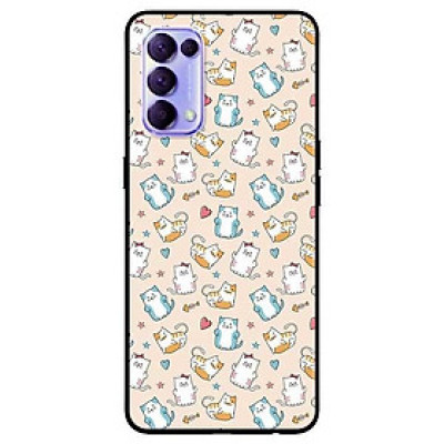 Ốp lưng dành cho Reno 5 - Reno 5 Pro - Realme 7 - Realme 7 Pro mẫu Họa Tiết Mèo Trái Tim
