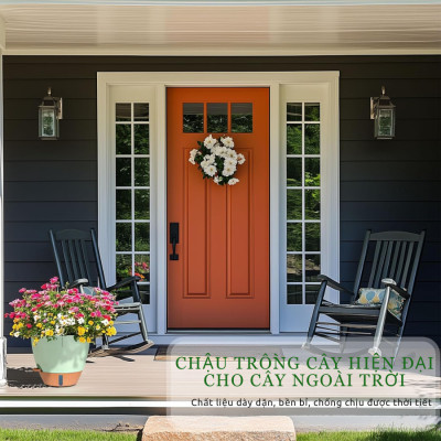 Chậu trồng cây tự tưới thông minh MONROVIA cho cây trong nhà hoặc ngoài trời, decor, văn phòng