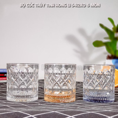 -Bộ cốc/ Ly thuy tinh dung tích 300ML thiết kế sang trọng, hiện dại, thủy tinh cao cấp độ bền