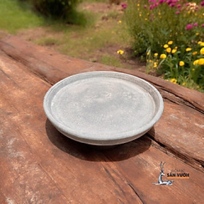 Đĩa Gốm Đất Nung Size 32cm Sơn Wax Xám