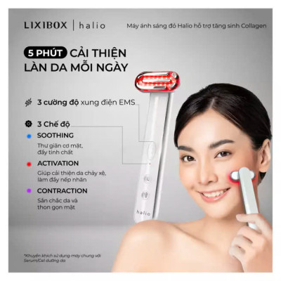 Máy Ánh Sáng Đỏ Giúp Trẻ Hoá Da Halio Red Light Therapy Device 3 in 1 - Hàng Chính Hãng
