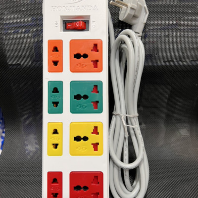 Ổ cắm điện đa năng Honjianda HJD-0448B -13A dây 3 mét hàng chính hãng màu ngẫu nhiên
