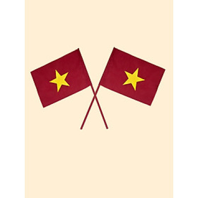 Lá Cờ Việt Nam Mini - Cờ Vải Hoạ Tiết Cờ Đỏ Sao Vàng - Việt Nam