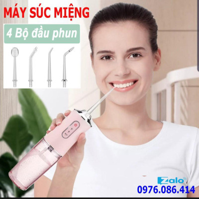Tăm nước, Máy Tăm Nước Cầm Tay,Tăm Nước Vệ Sinh Răng Miệng Oral irrigator - Sạc USB, Chống Nước, Công nghệ Châu Âu