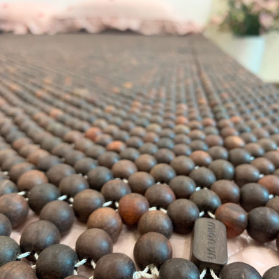 Chiếu Hạt Gỗ Trắc Mộc kích thước 2,2mx2m - Chiếu gỗ Mian ( video , hình thật )