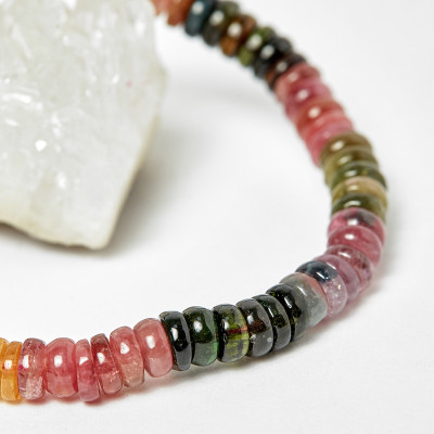 Vòng đá tourmaline đa sắc hạt 1.85mm - Ngọc Quý Gemstones