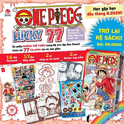 Truyện tranh One Piece Lucky 77 + Tăng kèm Postcard & Giấy nhắn kèm tranh vẽ (Chang Book)