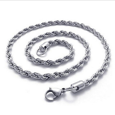 Dây chuyền nam titan dạng xoắn cao cấp đẹp sang trọng thép không gỉ buộc tàu trangsucpt PTDCNA08