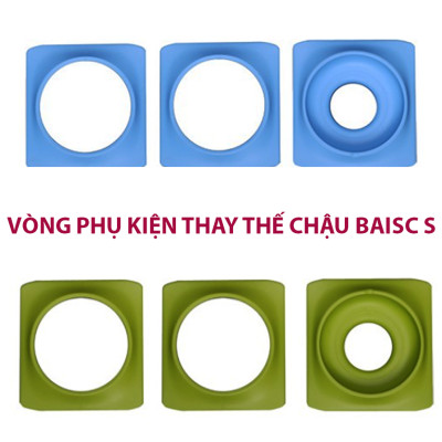 Vòng Phụ Kiện 5 Màu Color Ring Thay Thế Vòng Chậu Kit Trồng Cây Tự Dưỡng nhập khẩu Bồ Đào Nha Basic S và Basic UNO (màu trắng)