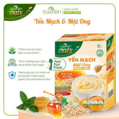 Combo 11 Hộp Yến Mạch Và Mật Ong Xuân An 384G  {32g*12 gói}