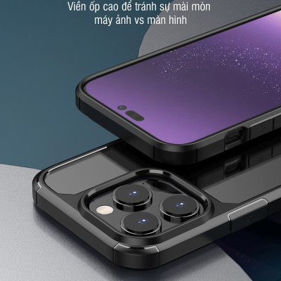 Ốp lưng trong viền tím dành cho iPhone 14 Pro Max / 14 / 14 Max / 14 Pro - Hàng chính hãng