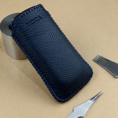 Bao da rút không dây điện thoại 8800 da bò hạt may thủ công - hàng chính hãng