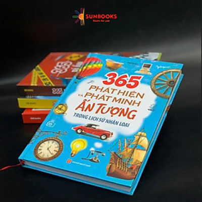 Sách - 365 Phát Hiện Và Phát Minh Ấn Tượng Trong Lịch Sử Nhân Loại - Bìa cứng - In màu toàn bộ - NXB Mỹ Thuật