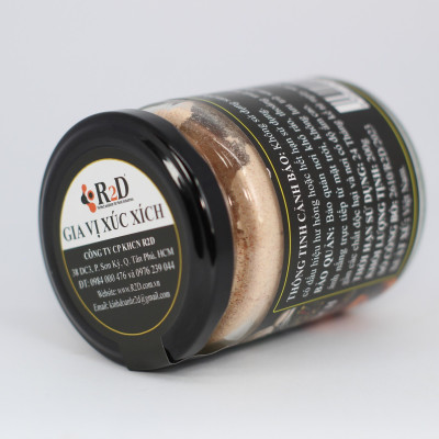 Gia Vị Xúc Xích hũ 200g chính hãng R2D thành phần hữu cơ dùng làm nguyên liệu chế biến xúc xích ngon đúng chất