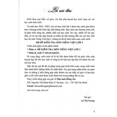 Sách - Bộ Đề Kiểm Tra Môn Tiếng Việt Lớp 3 - Dùng Kèm SGK Chân Trời Sáng Tạo - Hồng Ân