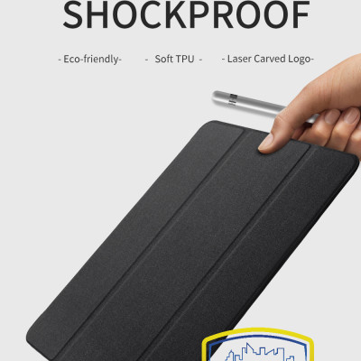 Bao da dành cho iPad  iPad 9.7 (2017/2018) Gen 5/ Gen 6, iPad Air, iPad Air 2  hiệu Dux Ducis Domo có khe để bút, bảo vệ camera, chống sốc, cao cấp - Hàng nhập khẩu.
