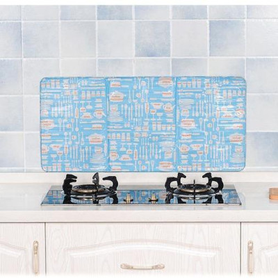 Combo 2 Tấm Chắn Chống Dầu Mỡ Và Gió Họa Tiết Nhiều Hình Cho Bếp Gas