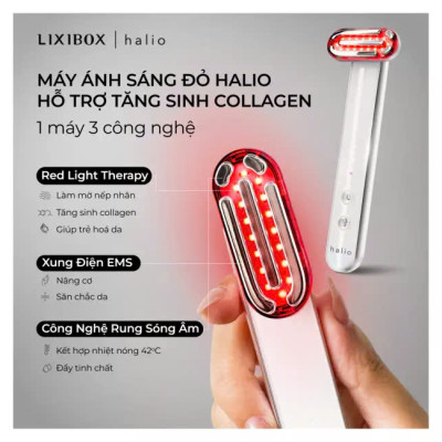 Máy Ánh Sáng Đỏ Giúp Trẻ Hoá Da Halio Red Light Therapy Device 3 in 1 - Hàng Chính Hãng