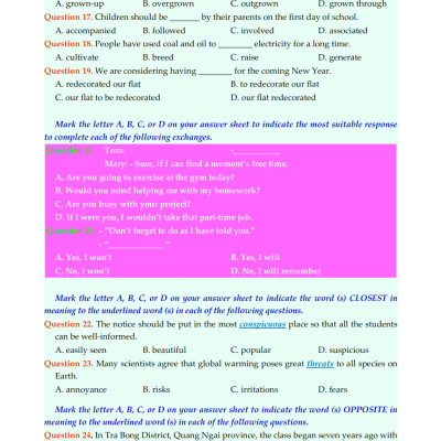 LÀM CHỦ ĐỀ THI TRẮC NGHIỆM ANH VĂN_KV