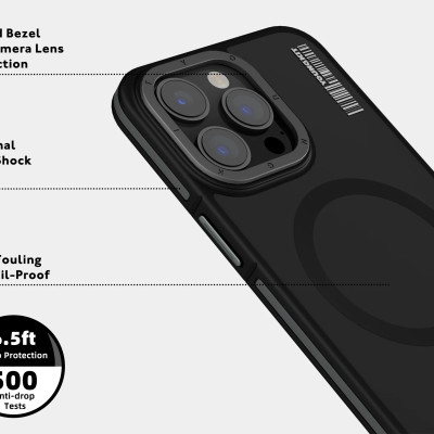 Ốp lưng dành cho iPhone 16 Pro Max, iPhone 16 Pro hiệu Youngkit Rock Sand hỗ trợ sạc không dây, chống sốc cao cấp - Hàng chính hãng.