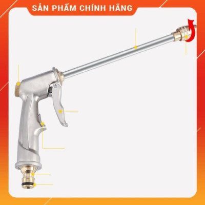 Bộ dây vòi xịt nước ️ , tăng áp 3 lần, loại 7m, 10m 206701-2 đầu đồng,cút,nối đen+ móc khoá