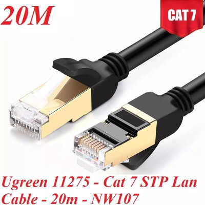 Ugreen UG11275NW107TK 20M màu Đen Cáp mạng LAN CAT7 STP chống nhiễu - HÀNG CHÍNH HÃNG