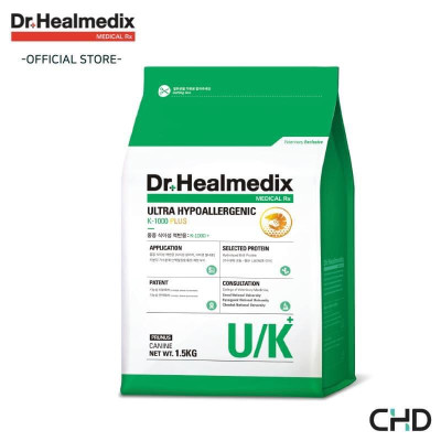 1.5kg Thức ăn hạt khô cho chó viêm da chống dị ứng Dr. Healmedix Ultra K1000+ Plus Prunus Medical Rx