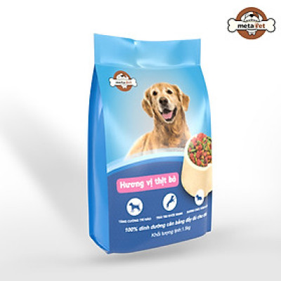 Đồ Ăn Khô Cho Chó Trưởng Thành Vị Thịt Bò Metapet (1.5kg)