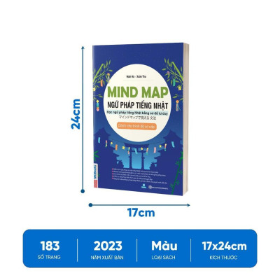 Sách - Mindmap Ngữ Pháp Tiếng Nhật - Học Ngữ Pháp Tiếng Nhật Bằng Sơ Đồ Tư Duy - Dành Cho Trình Độ Sơ Cấp - MCBooks