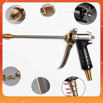 Vòi Xịt️Evoucher Bộ dây vòi xịt nước rửa xe, tưới cây , tăng áp 3 lần, loại 7m, 10m 206318 đầu đồng, đai, +  mở chai