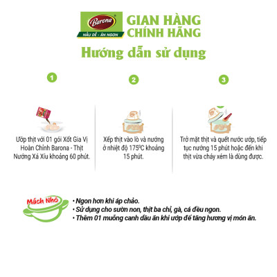 Xốt Gia Vị Hoàn Chỉnh BARONA - Thịt Nướng Xá Xíu 80g