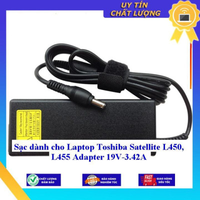Sạc dùng cho Laptop Toshiba Satellite L450 L455 Adapter 19V-3.42A - Hàng Nhập Khẩu New Seal