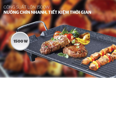 Vỉ nướng điện Sunhouse SHD4607 1500 W - Hàng Chính Hãng 100%