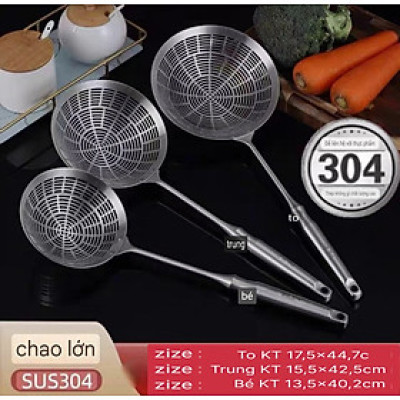 ( hàng Cao Cấp ) Chao Vợt Lưới Đột Dập CNC Rổ Lọc Thức Ăn Đa Chức Năng Cho Nhà Bếp Vá Sạn Vợt INOX SUS304 Cao Cấp