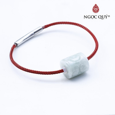 Vòng tay lu thống đá đá cẩm thạch A mệnh mộc hỏa - Ngọc Qúy Gemstones